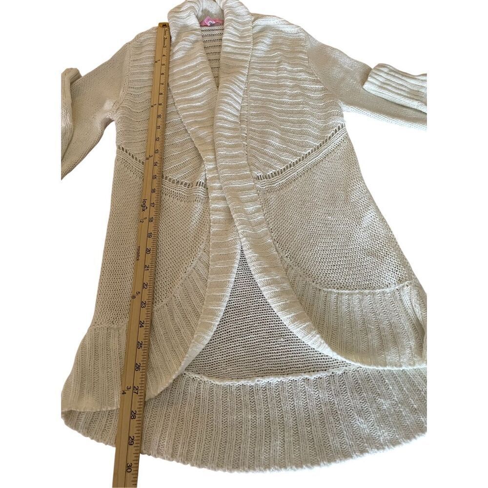 Lilly Pulitzer Cream Front Clasp Open Front Cardi… - image 7